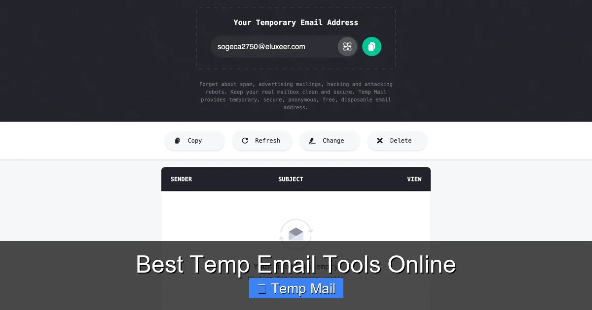 Best Temp Email Tools Online