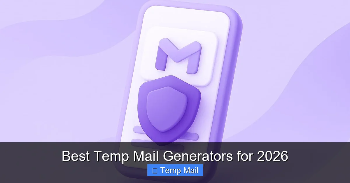 Best Temp Mail Generators for 2026