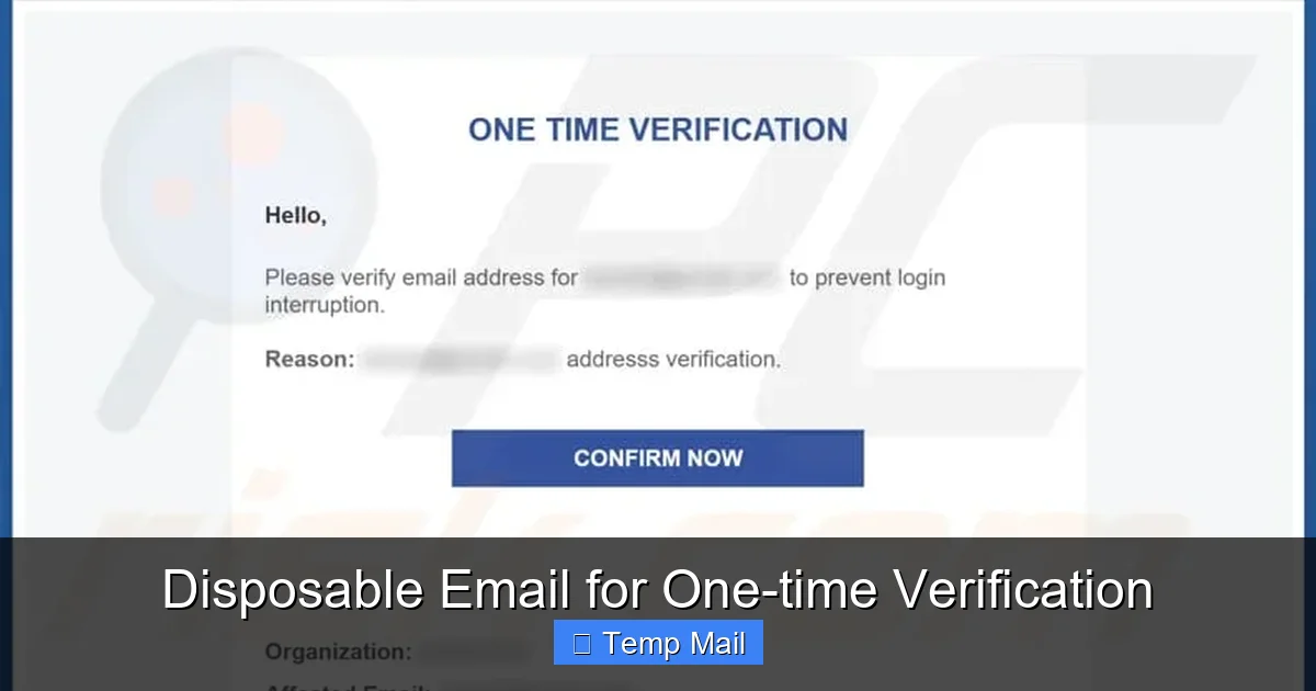 Disposable Email for One-time Verification