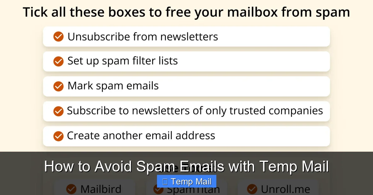 How to Avoid Spam Emails with Temp Mail