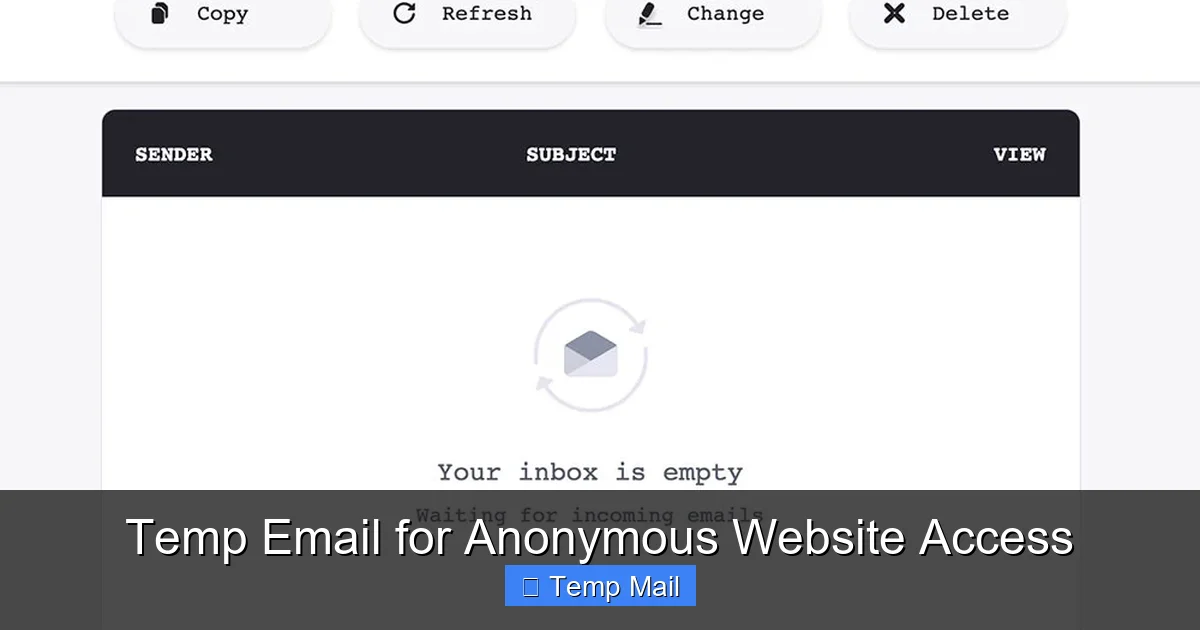 Temp Email for Anonymous Website Access