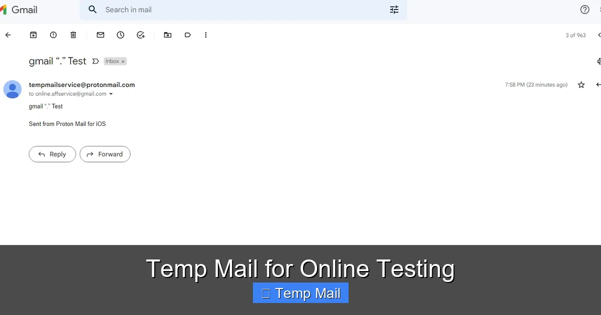 Temp Mail for Online Testing