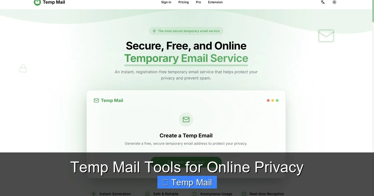 Temp Mail Tools for Online Privacy